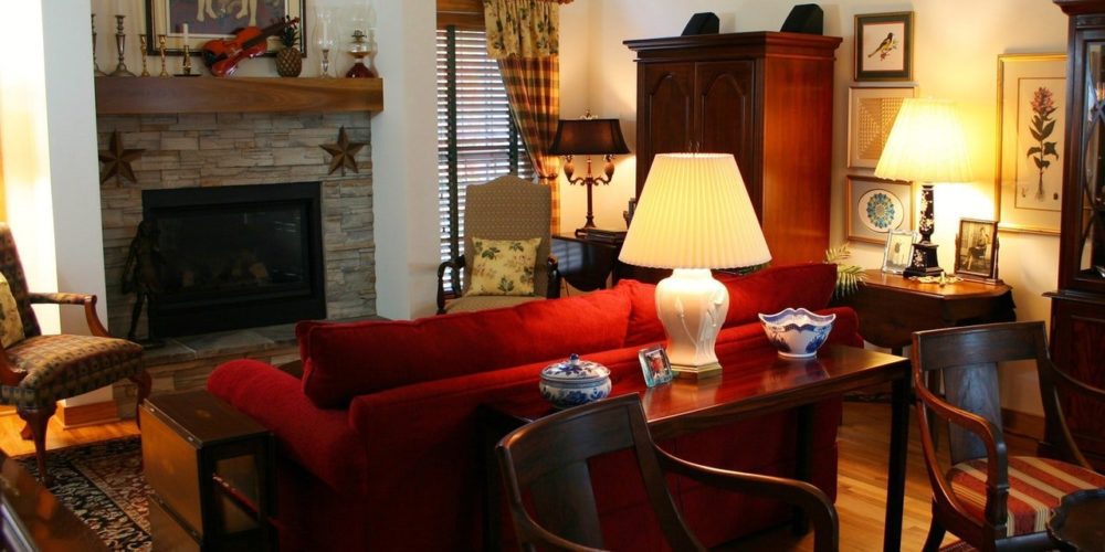 Living room with antique furniture