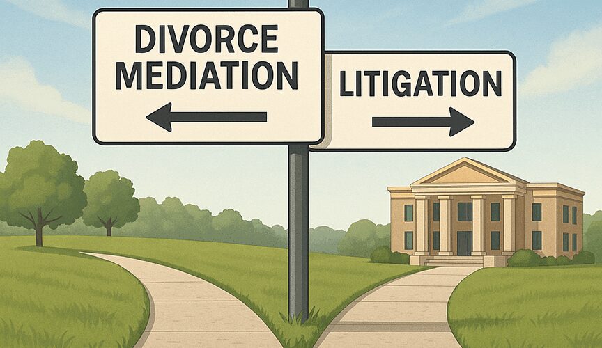 Divorce Mediation vs Lawyer Path-crop